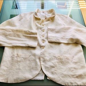 CP Shades Short Waist Cream Colored Jacket, XL